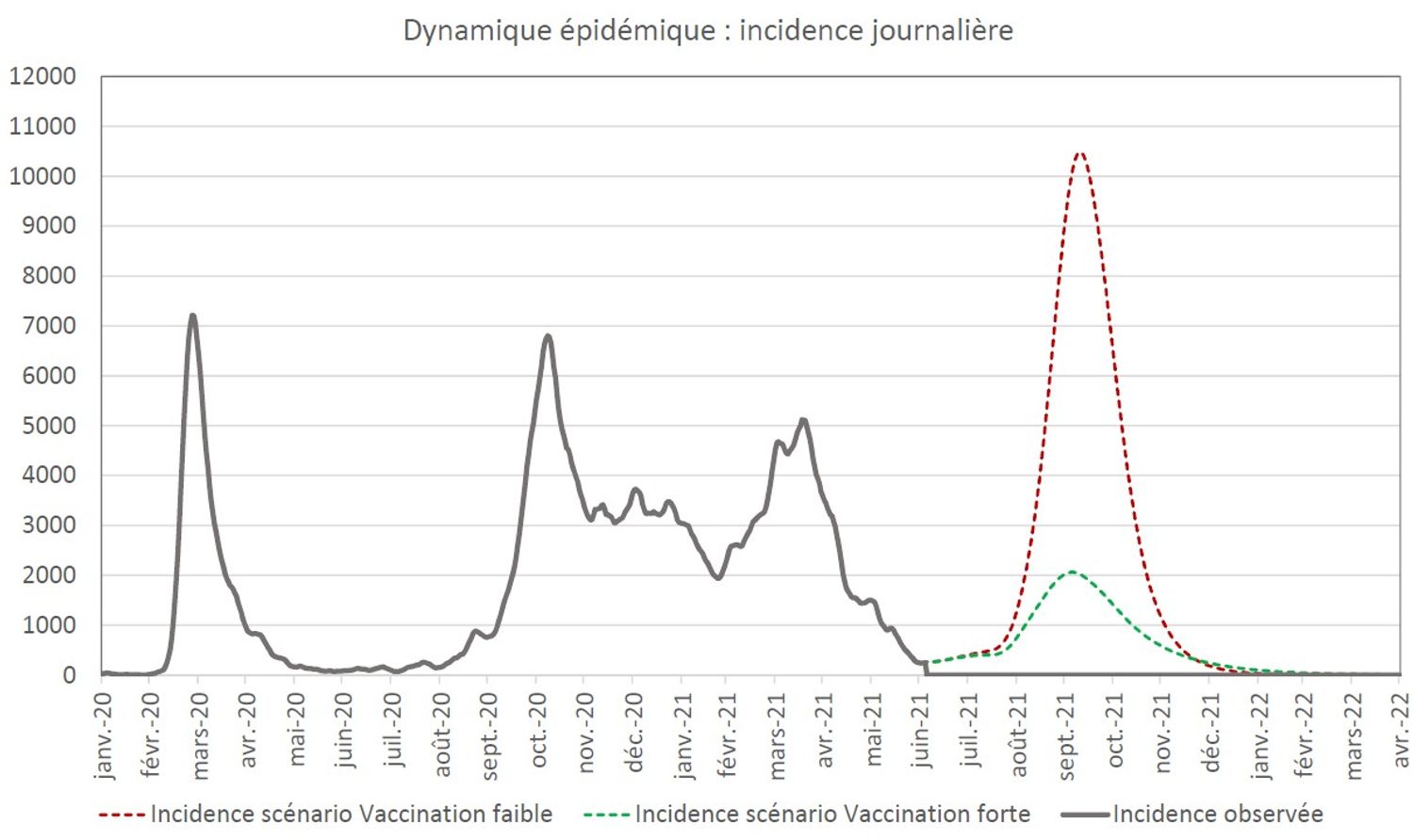 Dynamique épidémique incidence journalière